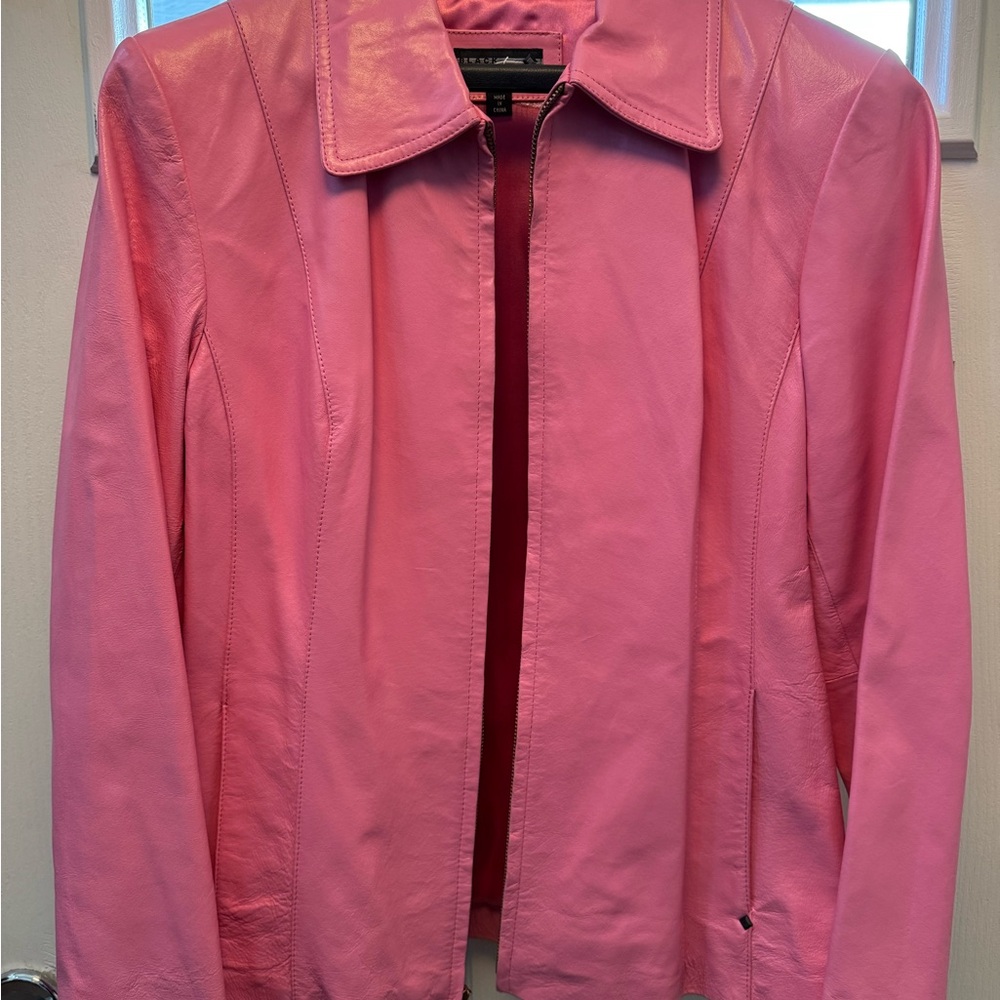 Pink Leather Jacket